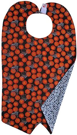 Soccer Balls and Basketballs Adult Bib - Tuxedo Cut - Reversible