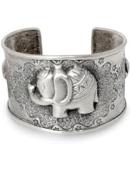 Sterling silver cuff bracelet, Hill Tribe Elephants - Handmade Sterling Silver Cuff Bracelet