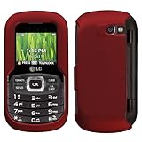 Titanium Red Rubberized Hard Protector Case Phone Cover for LG Octane (VN53 ....