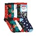 Mopas lot of 3 Pairs Womens Super Soft Winter Crew Xmas Socks