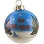 Chicago Bears Hand Painted Snowman Go Bears Holiday Christmas Tree Glass Ornament
