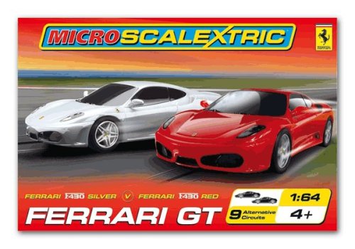Childrens Toyshop  Toys : Micro Scalextric Ferrari F430 GT Slot Car Race Track Set G1042T