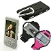 Electronics : Tuff-Luv Slim&Lite Sony Walkman Sportspack - NWZ-A820 / NWZ-A7XX Series (NWZ-A826 NWZA826 NWZ-A828 NWZA828 NWZ-A829 NWZA829) Silicone skin case cover + Belt Clip & Screen protection - (Clear)