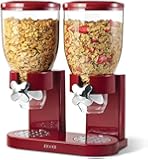 Zevro KCH-06125/GAT203 Indispensable Dry Food Dispenser, Dual Control, Red/Chrome