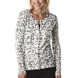 Merona® Women's Essential Cardigan Sweater - Grey Scroll L