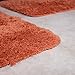 Lavish Home 3 Piece Super Plush Non-Slip Bath Mat Rug Set - Rust