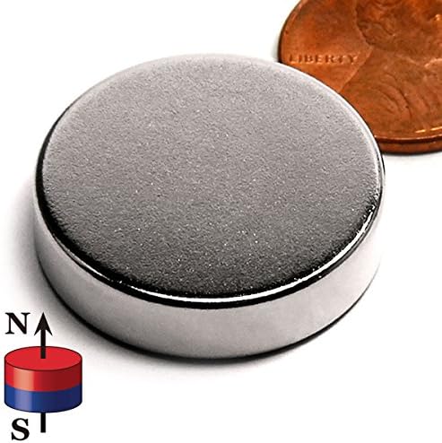 CMS Magnetics® N45 Disc Neodymium Magnet Dia 1x1/4" NdFeB Permanent Neodymium 3-Count