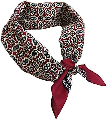 Women Four Seasons Scarf Handkerchief Bandanas Cotton 100% Red