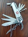 Taschenmesser mit 11 Funktionen, Offiziersmesser, rostfreier Edelstahl - 