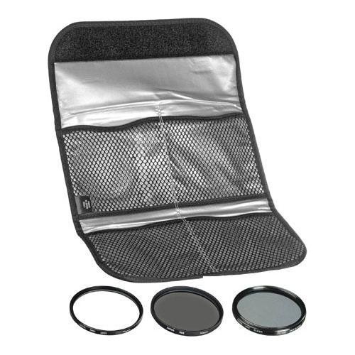 Hoya 62mm (HMC UV / Circular Polarizer / ND8) 3 Digital Filter Set with Pouch