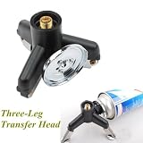 Pocket Three-Leg Transfer Head Adaptor Gas Bottle Screw Gate Camping Stove Gear