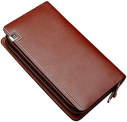 Lyncoo Men's Vintage Multi-funcational Zipper Card Case Wallet