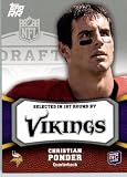 2011 Topps Rising Rookies Football Card # 125 Christian Ponder RC - Minnesota Vikings (RC - Rookie Card) NFL Trading Card Protective Screwdown Display Case