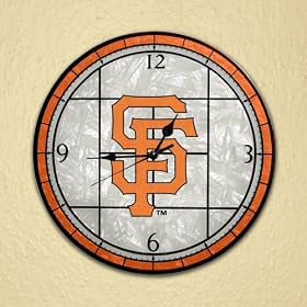 MLB San Francisco Giants Stained Glass Wall Clock