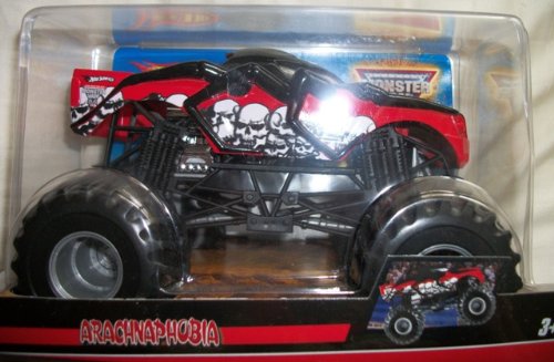 TOY HOT WHEELS MONSTER JAM TRUCK ARACHNAPHOBIA 1:24 SCALE LARGE TRUCK-image
