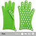 Finally! Women's Silicone Oven Mitts / Pot Holders. These Cooking Gloves are the Only Ones Designed Specifically to Fit Ladies' Hands - Ultra Flexible & Heat Resistant | They are Perfect for Birthday Gifts for Her & Ideal for Bridal Showers, Weddings & Housewarming Gifts (Lime Green, M/L, 1 Pair)