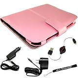Business Accessorie Pack for Sony Reader eBook Touch Edition PRS-600, Package Includes a Synthetic Durable PU Leather Case with a Home and Wall Charger and a USB Data Cable to Sync files and books from your Computer + package also comes with a 4-inch eBigvalue TM Determination Hand Strap