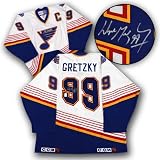 WAYNE GRETZKY St Louis Blues SIGNED Retro PRO-Jersey w/ Fight Strap