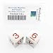 Metal Dice D6 Silver With Red Pips 20mm (25/32in) Pack of 2 Wondertrail
