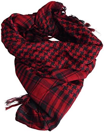 Military Shemagh Arab Tactical Desert Keffiyeh Scarf (Red)