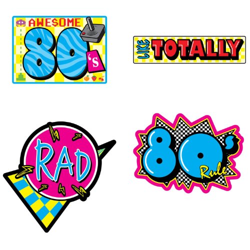 Awesome 80s Cutouts 16 4/Pkg Pkg/1