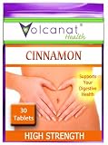 Volcanat Health - 30 Cinnamon bark tablets pills pack - HIGH STRENGTH - Digestive Health Diet Supplement + Supports Digestion