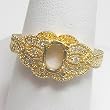 14K Yellow Gold Diamond Semimount