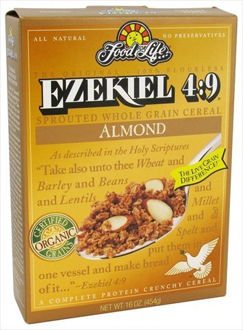 Food For Life Ezekiel 4:9 Organic Sprouted Grain Cereal, Almond, 16-Ounce Boxes (Pack of 6) by Food for Life [Foods]