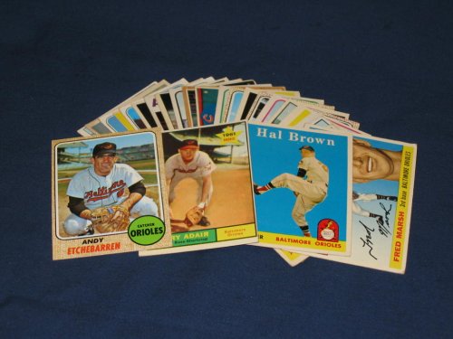 25 Different Vintage Baltimore Orioles Topps Baseball Cards from 1955-1969 - Shipped in Protective Display Album!