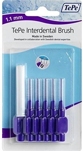Tepe 1.1 mm Interdent Purple Brushes - Pack of 6 by Molar Ltd