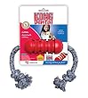 KONG Dental with Rope Dog Toy, Small, Red