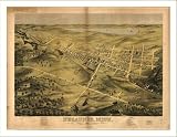 Historic Negaunee, Michigan, c. 1871, Bird's Eye View Map (S) (WS)