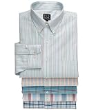 Traveler Long-Sleeve Buttondown Patterned Oxford Sportshirt