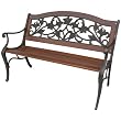 Garden Odyssey PB03573 Deluxe Double Dome Fuchsia Flower Top Park Bench
