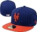 New York Mets Fitted Hat: New Era 59FIFTY T Stripe 2 Fitted Hat
