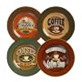 Casa Moda Coffee Signs Set of Four Dessert Plates