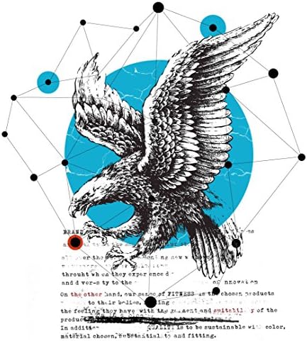 ClothingMe Mixed Series American Eagle All Over Print Men T Shirt, Size X-Large