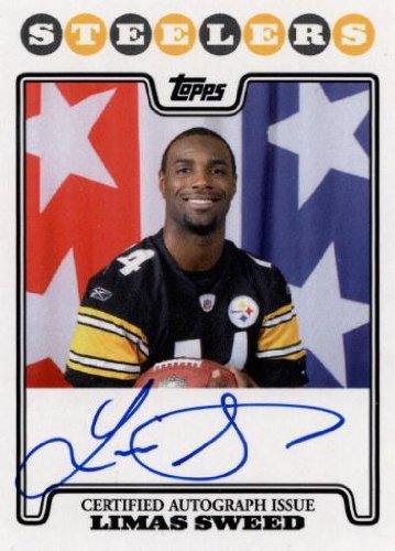 2008 Topps Rookie Premiere Autographs #LS Limas Sweed - Pittsburgh Steelers (RC - Rookie Insert Card - Autographed Card) (Football Cards)