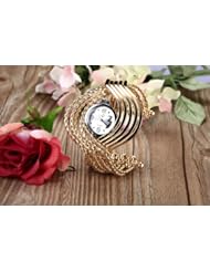 Youyoupifa Gold Ladies Fahsion Bracelet Wrist Watch