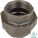 NUSET 1 1/2 Malleable Black Iron Union (Brass to Iron: Conical Joint) (B342-40)