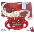 Electronic Dice with opaque dark red case