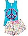 Activewear Apparel Girl's Dance Top and Shorts Pajama Set