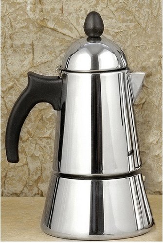 Konica 6-Cup Stainless Steel Stove Top Espresso Maker