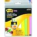 Post-it® Super Sticky Removable Label Pads, Assorted Neon Colors and Sizes, 9 Pads, 225 Labels per Pack (2900-M9)