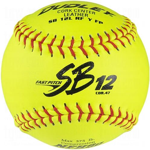 Dudley Sb 12L Nfhs Fast Pitch Leather Softballs One Dozen