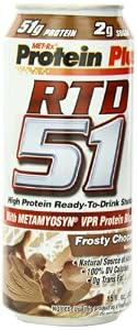 MET-Rx Protein Plus RTD 51 - Frosty Chocolate 51gr protein RTD, 15-Ounce (Pack of 12)