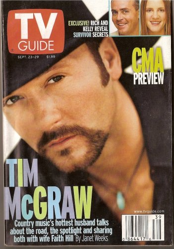 TV Guide Back Issue 2000 Tim McGraw Cover (September 23-29, 48)