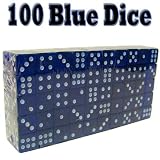 100 Blue Dice - 19mm