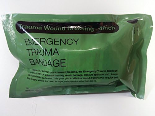 Tactical Safety Essentials Israeli Bandage Compression Bandage with Pressure Applicator Emergency Bandage First Aid - 4 Inch