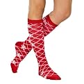 Xhilaration&reg; Juniors'Knee High 3 Pack Socks - Red Snowflake/Pink Snowflake Stripe/Cream Cable Knit - One Size